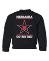Nebraska Husker Sweatshirt Youth Crewneck - Star N GO BIG RED