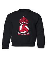 Nebraska Huskers Youth Crewneck Sweatshirt - Nebraska Huskers Volleyball Crown