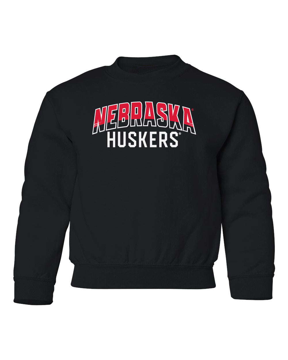 Nebraska Huskers Youth Crewneck Sweatshirt - Nebraska Arch Huskers