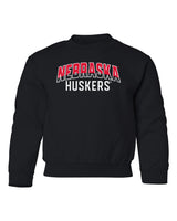 Nebraska Huskers Youth Crewneck Sweatshirt - Nebraska Arch Huskers
