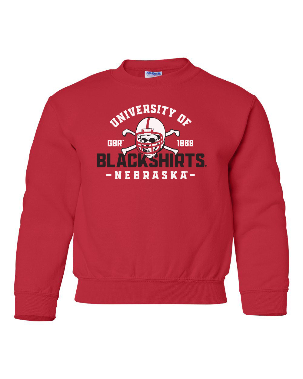 Nebraska Huskers Youth Crewneck Sweatshirt - University of Nebraska Blackshirts GBR