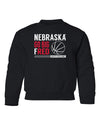 Nebraska Huskers Youth Crewneck Sweatshirt - Nebraska Basketball - GO BIG FRED