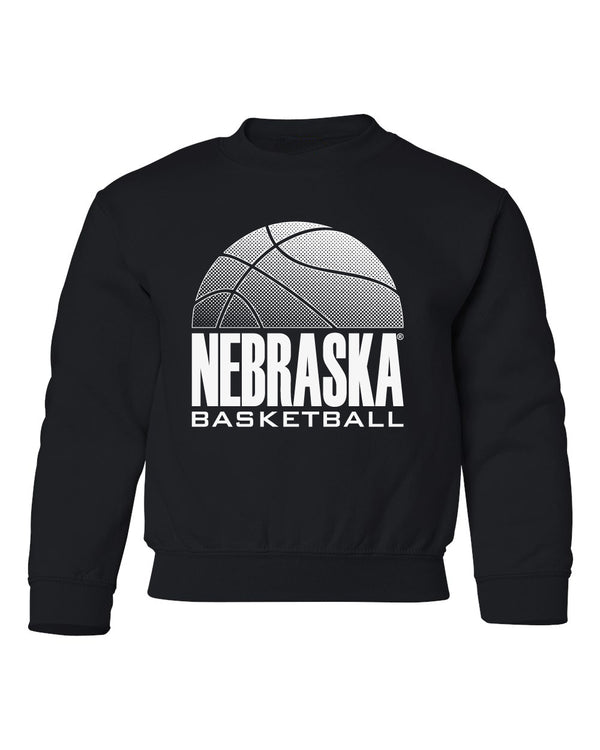 Nebraska Huskers Youth Crewneck Sweatshirt - Nebraska Basketball