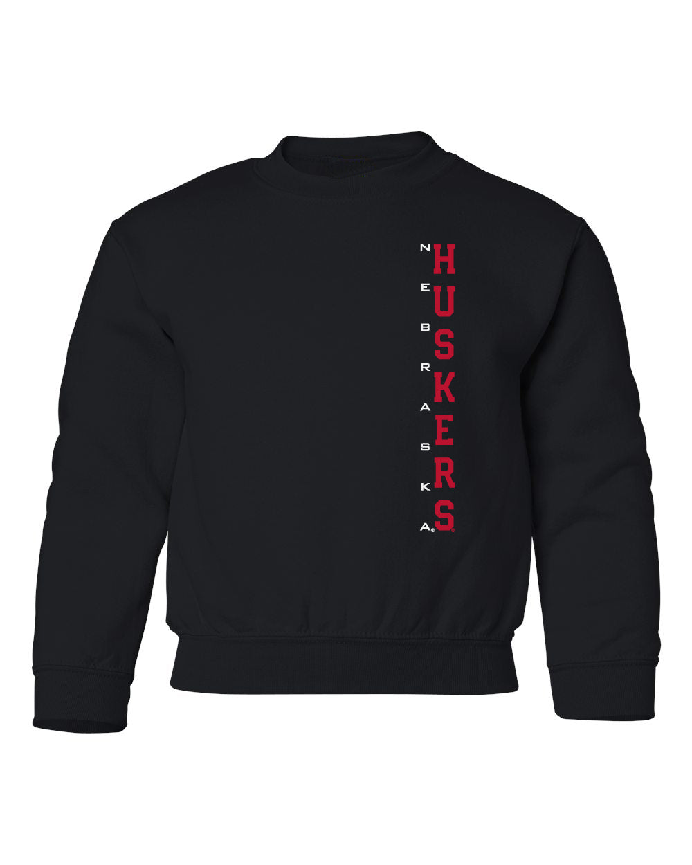 Nebraska Huskers Youth Crewneck Sweatshirt - Vertical Nebraska Huskers