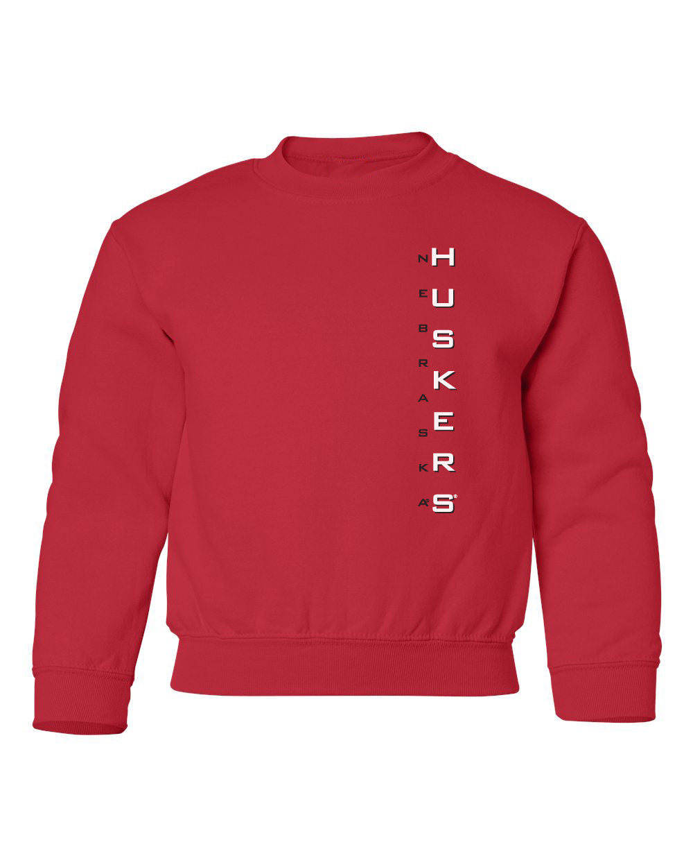 Nebraska Huskers Youth Crewneck Sweatshirt - Vertical Nebraska Huskers
