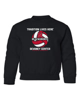 Nebraska Huskers Youth Crewneck Sweatshirt - Blackshorts Volleyball Tradition Lives Here