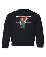 Nebraska Huskers Youth Crewneck Sweatshirt - Nebraska Volleyball with Herbie Husker