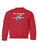 Nebraska Huskers Youth Crewneck Sweatshirt - Nebraska Volleyball with Herbie Husker