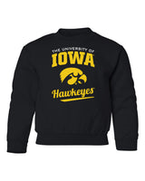 Iowa Hawkeyes Youth Crewneck Sweatshirt - The University Of Iowa Script Hawkeyes