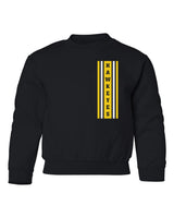 Iowa Hawkeyes Youth Crewneck Sweatshirt - Vertical Stripe with HAWKEYES