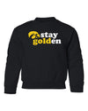Iowa Hawkeyes Youth Crewneck Sweatshirt - Hawkeyes Stay Golden