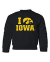 Iowa Hawkeyes Youth Crewneck Sweatshirt - I Love IOWA