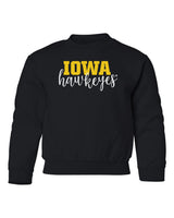 Iowa Hawkeyes Youth Crewneck Sweatshirt - Iowa Script Hawkeyes