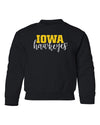 Iowa Hawkeyes Youth Crewneck Sweatshirt - Iowa Script Hawkeyes