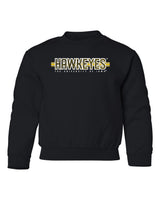 Iowa Hawkeyes Youth Crewneck Sweatshirt - Hawkeyes Horizontal Stripe