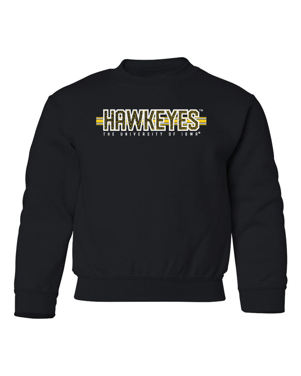 Iowa Hawkeyes Youth Crewneck Sweatshirt - Hawkeyes Horizontal Stripe