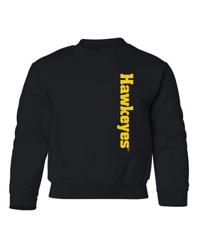 Iowa Hawkeyes Youth Crewneck Sweatshirt - Vertical Offset Hawkeyes