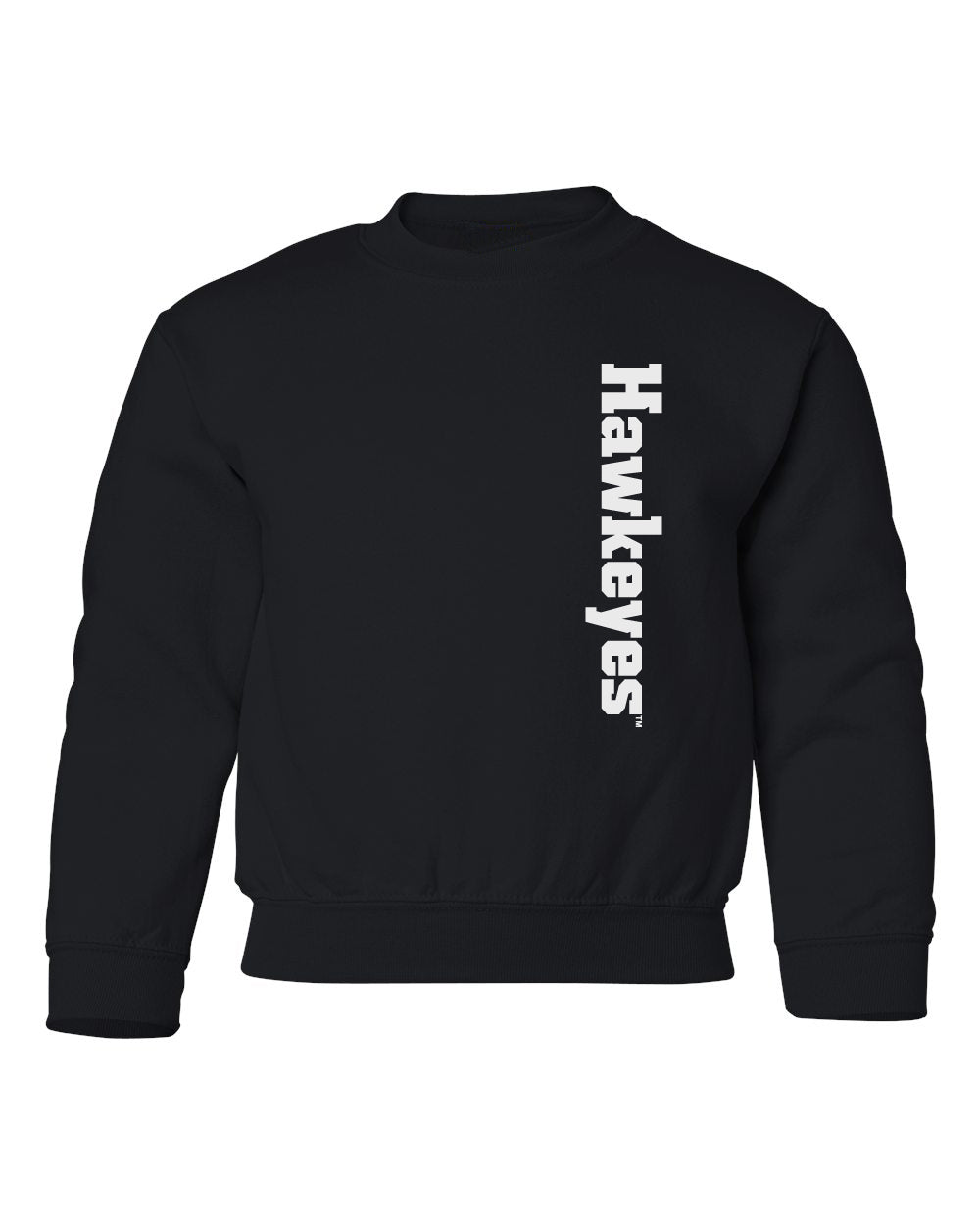 Iowa Hawkeyes Youth Crewneck Sweatshirt - Vertical Offset Hawkeyes