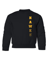 Iowa Hawkeyes Youth Crewneck Sweatshirt - Vertical Hawks Fade