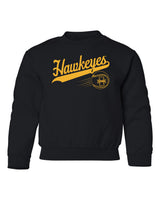 Iowa Hawkeyes Youth Crewneck Sweatshirt - Iowa Hawkeyes Baseball
