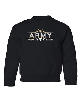 Army Black Knights Youth Crewneck Sweatshirt - Army Football Laces