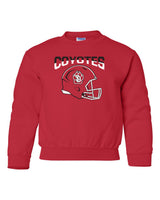 South Dakota Coyotes Youth Crewneck Sweatshirt - USD Football Helmet