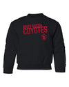 South Dakota Coyotes Youth Crewneck Sweatshirt - Coyotes Stripe Fade