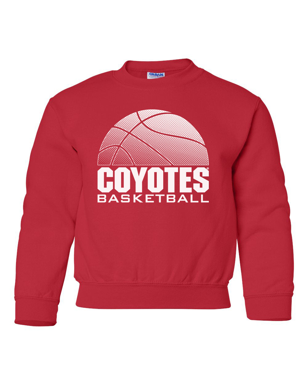 South Dakota Coyotes Youth Crewneck Sweatshirt - Coyotes Basketball