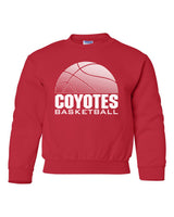 South Dakota Coyotes Youth Crewneck Sweatshirt - Coyotes Basketball