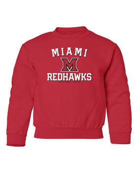 Miami University RedHawks Youth Crewneck Sweatshirt - Miami of Ohio Primary Logo