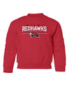 Miami University RedHawks Youth Crewneck Sweatshirt - Hawk Head 3-Stripe