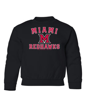 Miami University RedHawks Youth Crewneck Sweatshirt - Miami of Ohio Primary Logo