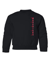 Omaha Mavericks Youth Crewneck Sweatshirt - Vertical UNO Mavericks