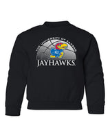 Kansas Jayhawks Youth Crewneck Sweatshirt - Kansas Basketball Primary Logo