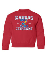 Kansas Jayhawks Youth Crewneck Sweatshirt - Rock Chalk Jayhawks