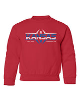 Kansas Jayhawks Youth Crewneck Sweatshirt - Kansas Football Laces