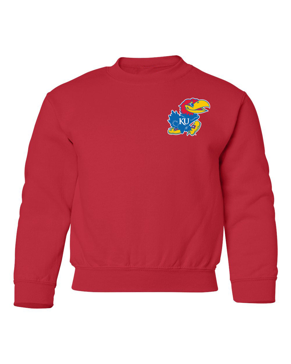 Kansas Jayhawks Youth Crewneck Sweatshirt - Lone Kansas Jayhawk