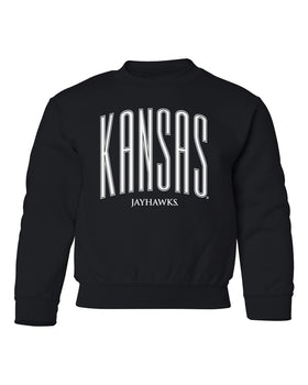 Kansas Jayhawks Youth Crewneck Sweatshirt - Tall Kansas Small Jayhawks