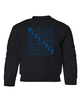 Creighton Bluejays Youth Crewneck Sweatshirt - Bluejays Diagonal Echo