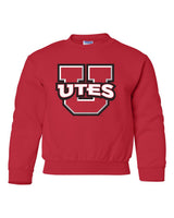 Utah Utes Youth Crewneck Sweatshirt - Block U Utes Logo