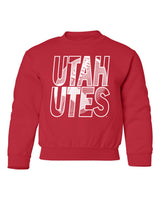 Utah Utes Youth Crewneck Sweatshirt - Utah Utes Football Image