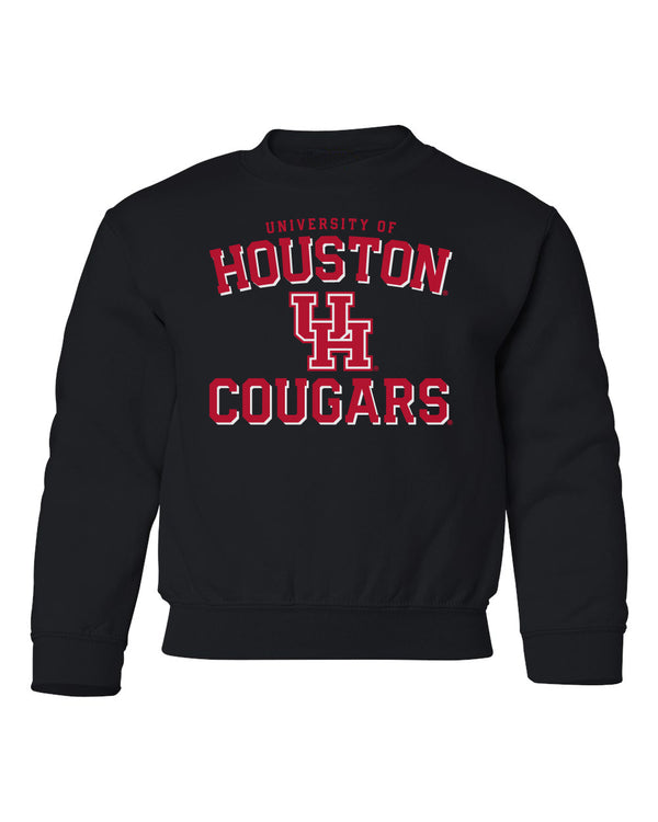 Houston Cougars Youth Crewneck Sweatshirt - University of Houston UH Cougars Arch
