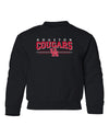 Houston Cougars Youth Crewneck Sweatshirt - Cougars 3-Stripe UH Logo