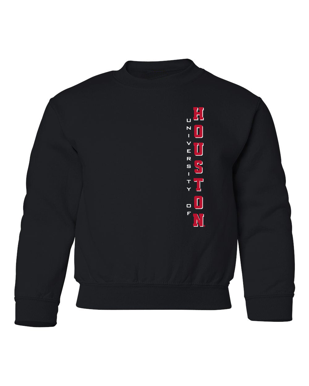 Houston Cougars Youth Crewneck Sweatshirt - Vertical University of Houston