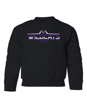 K-State Wildcats Youth Crewneck Sweatshirt - Wildcats Football Striped Laces