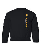 Missouri Tigers Youth Crewneck Sweatshirt - Vertical University of Missouri