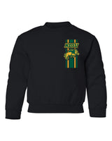 NDSU Bison Youth Crewneck Sweatshirt - Bison Logo Vertical Stripe