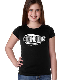 Nebraska Husker Tee Shirt Youth Girls - CornBorn Forever a Nebraskan