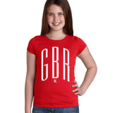 Nebraska Huskers Girls Tee Shirt - White GBR