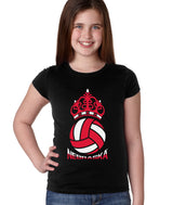 Nebraska Huskers Girls Tee Shirt - Nebraska Huskers Volleyball Crown